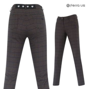 보스 케 여성 봄 가을 골프웨어 스판 체크 핏 골프바지 T1980 34223227