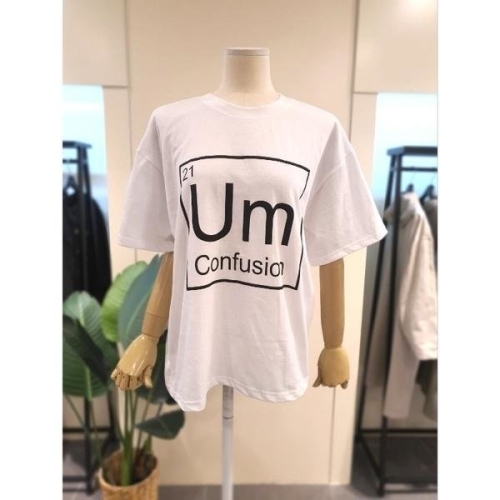 미스칸트 21 루즈핏 반팔 티셔츠 아이보리 KPTSO403