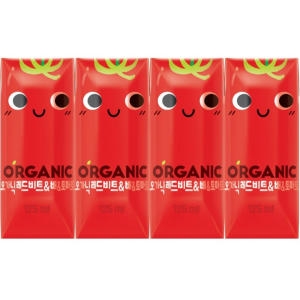 롯데칠성음료 오가닉 유기농 주스 레드비트&배&토마토 125ml