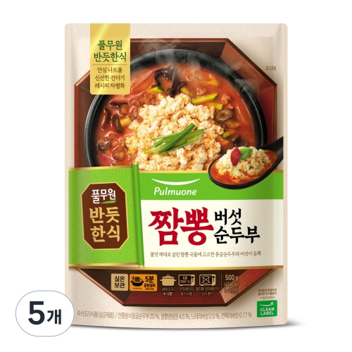 풀무원 반듯한식 짬뽕 버섯 순두부 500g [5개] - 에누리 가격비교