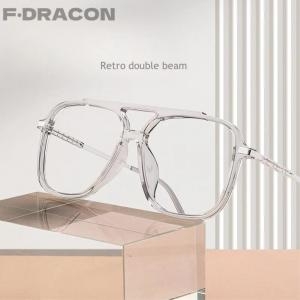 라콘 안경테 F D TR90 남성용 안경 프레임 패션 더블 빔 양면 레트로 광학 처방 96001S