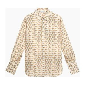 버버리 모티브 실크 셔츠 8090731157758 B9555