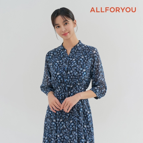 올포유 여성 플라워 프린트 래글런 원피스 ALONN4121-915