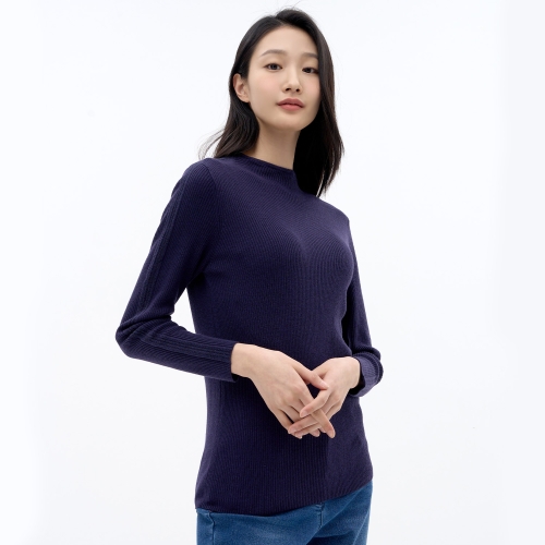 지센 스카시 골지 하프넥 니트 LFKTN102_BE