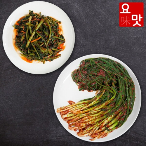 푸드앰프 요맛김치 감칠맛이 풍부한 전라도 파김치1kg + 열무김치1kg