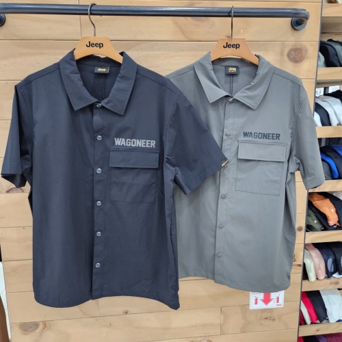 JEEP 남녀공용 왜고니어 스판 셋업 남방셔츠 JP2SHU052BK