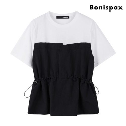 보니스팍스 배색 반팔 티셔츠 XO2LW003L0