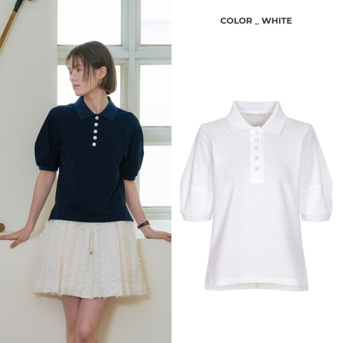 올리브데올리브 여성 헨리넥 반팔 티셔츠 OW4ME427