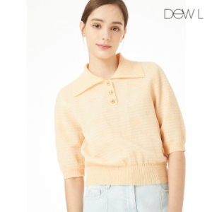 듀엘 글리터 로고 니트 탑 CO_D232KSK040