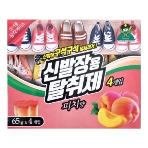 산도깨비 신발장용 탈취제 피치향 65g 4개입