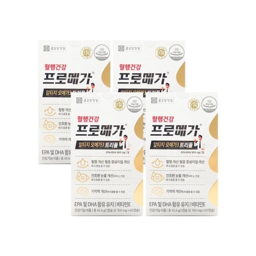 종근당건강 혈행건강 프로메가 알티지 오메가3 트리플 760mg 60캡슐