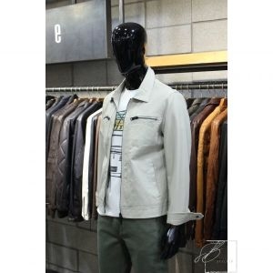 빠니깔레 소프트에코레더 라이트그레이 인조가죽집업점퍼 m-gpjp08lgr