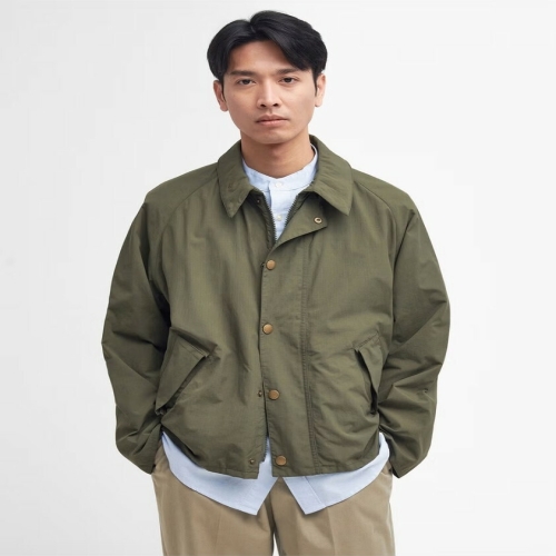 바버 남녀공용 카키 OS Transport 트랜스포트 샤워프루프 자켓 URJU4E026 L3 / N2