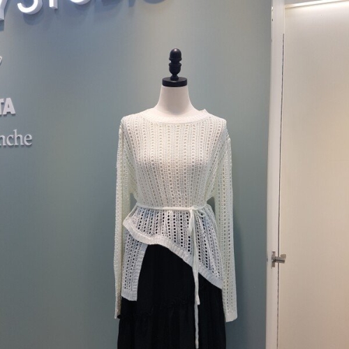 SOOS 언발스카시롱니트 S242BSW5Z2/아이보리