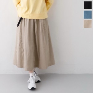 HUM 참무스 투택 와이드 스커트 CH18-1257 Two Tuck Wide Skirt C S 레이디스 무료우송 후불 결제 불