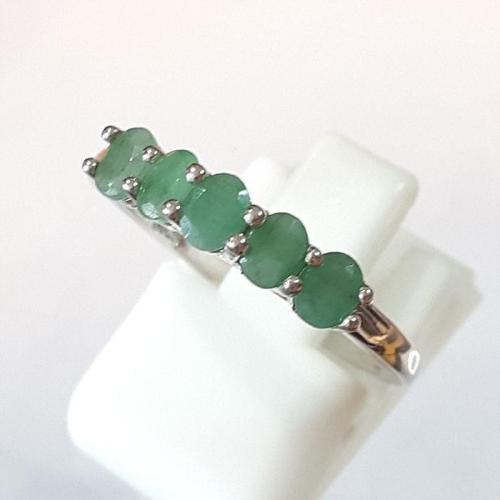 블루케이  엔틱에메랄드 원석 반지240413-11탄생석