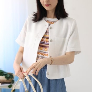 디바 노카라 반팔 자켓 NJK103