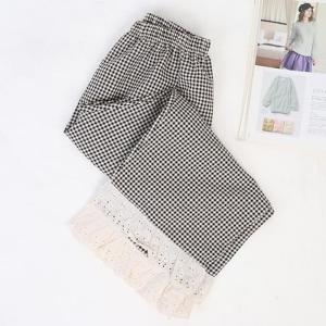 보슈아 RGN58P9P 국내산 3225 파자마바지9부 체크파자마