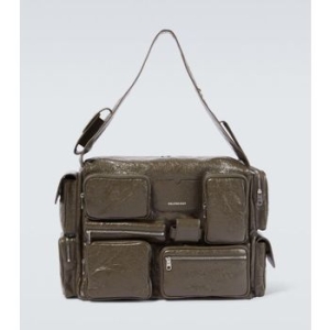 발렌시아가 Superbusy 라지 레더 숄더 백 T 77035521