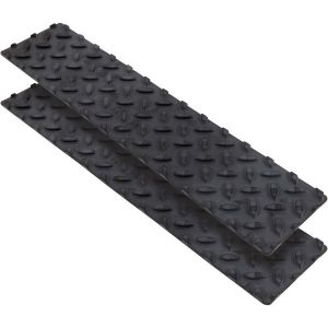 키퍼  RV 스텝 접이식 카라반 발판 트레일러 05680-4A 4 x 17.5 EPDM 고무 안전단계 블랙 2팩