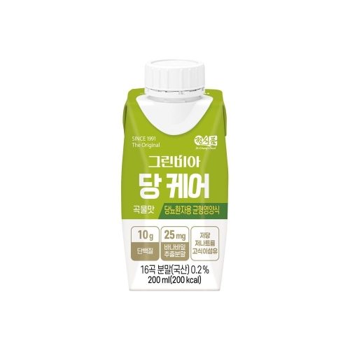 정식품 그린비아 당케어 곡물맛 당뇨환자용 균형영양식 200ml