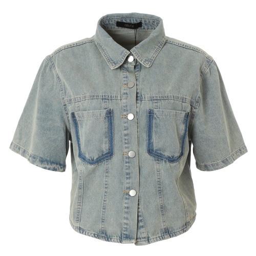 Ab.f.z 큐티포켓포인트 숏반팔데님남방 APY2HB50E