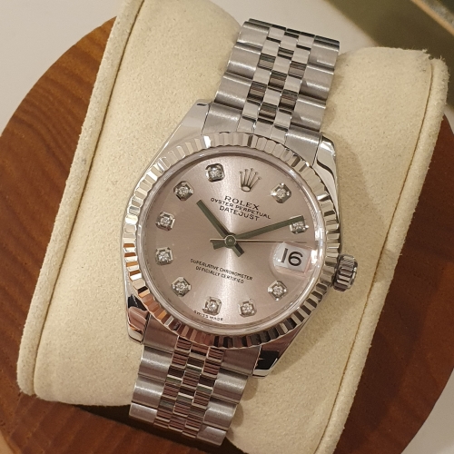 롤렉스 여성용 데이저스트 178274 핑크 텐포인트 31mm