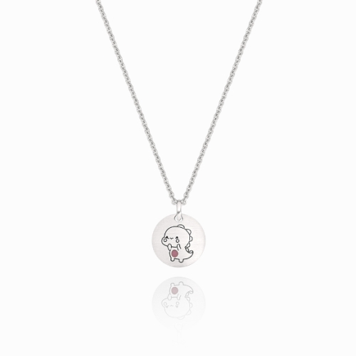 미니골드  김천점 SILVER 다이노 코인 목걸이 NNTS1020-5 미아방지 이름 전화번호 무료 각인