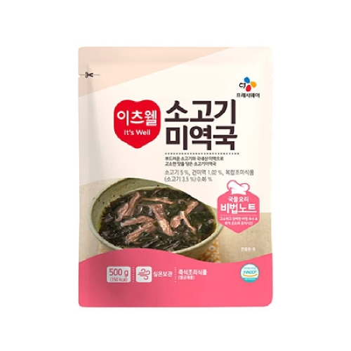 CJ프레시웨이 이츠웰 소고기미역국 500g