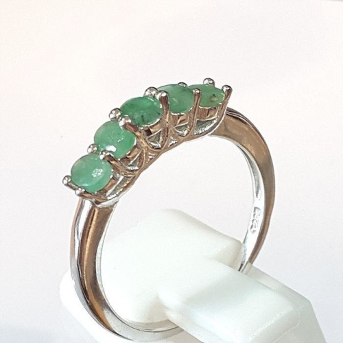 블루케이  엔틱에메랄드 원석 반지240413-13탄생석