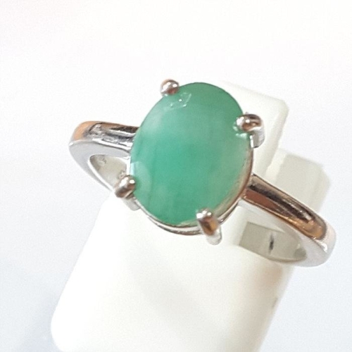 블루케이  엔틱에메랄드 원석 반지240413-12탄생석