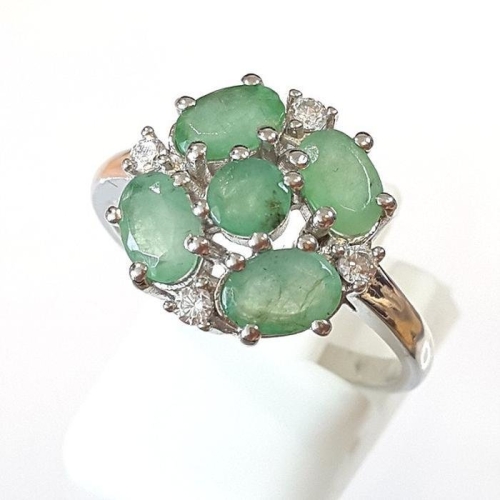 블루케이  엔틱에메랄드 원석 반지240413-09탄생석