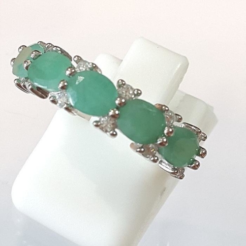 블루케이  엔틱에메랄드 원석 반지240413-14탄생석