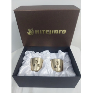 하이트진로 진로로고 헤리티지 황동잔 소주잔 기프트세트 두꺼비 굿즈