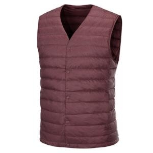 데피  VQC DW931-WN 다운 보카시 브이넥 조끼