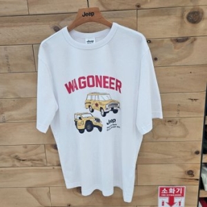 JEEP 남녀공용 왜고니어 랭글러 반팔 티셔츠 JP2TSU202WH