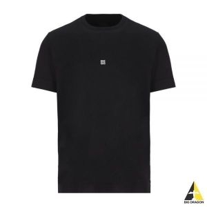 지방시 GIVENCHY BM716G3YCD 001 슬림핏 로고 자수 반팔 티셔츠 54258049