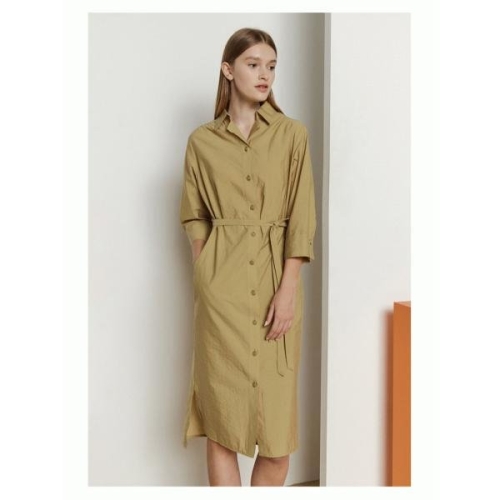 더아이잗 안양- 엔터 턱 디테일 크링클 셔츠 원피스_IM8M0OP75SG