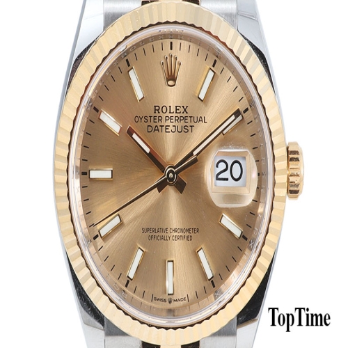 롤렉스 데이저스트 콤비 샴페인판 바인덱스 126233 36mm