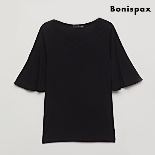 보니스팍스 데일리 심플 베이직 V넥 반팔 티셔츠 XO2LW016L0