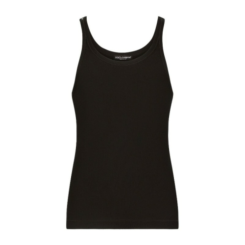 돌체앤가바나 리브드 코튼 민소매 티셔츠 G8PA8T FU7AVN0000