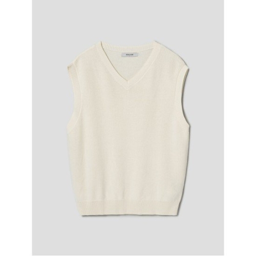 에잇세컨즈 오버사이즈 브이넥 니트 베스트 아이보리 454551LQ20