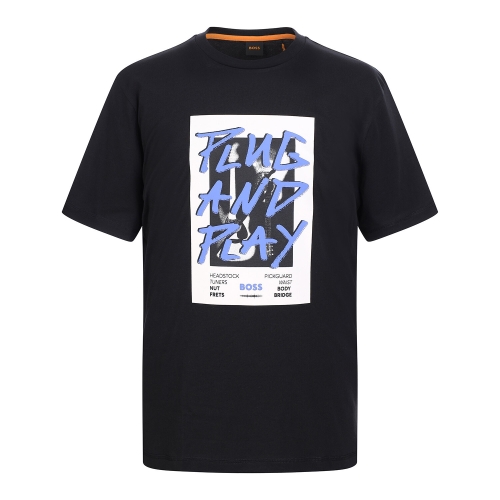 보스 뮤직 아트워크 레귤러핏 반팔 티셔츠 50510223_002