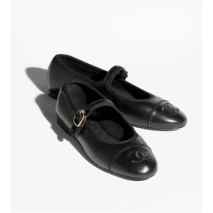 샤넬 메리제인 CC로고 레더 블랙 G45503