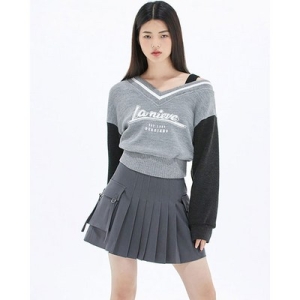 에고이스트 EP4WS964 빅 아웃포켓 플리츠 미니 스커트 24년 겨울