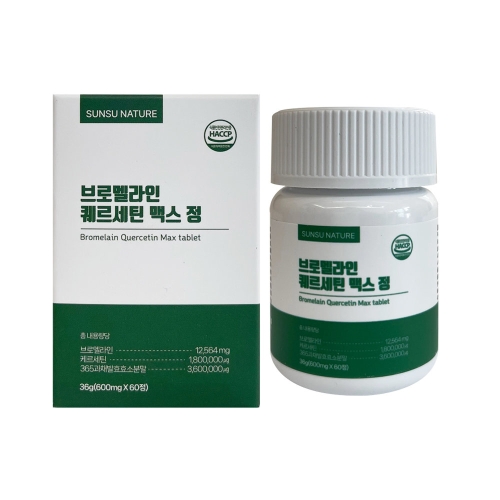 순수네이처 브로멜라인 퀘르세틴 맥스 정 600mg 60정