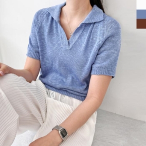 라일리 Rly 2L-CBB 1039 여자시원한오픈카라반팔니트티 13527553