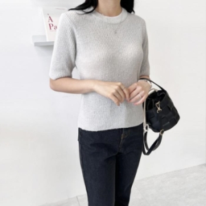 라일리 Rly 2L-UPP 1022 여자데일리 그레이반팔니트 13528016