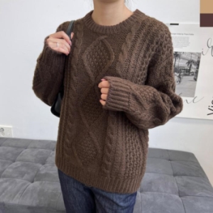 라일리 Rly 2L-UPP 1059 여자 오버핏 도톰 꽈배기니트스웨터 13528711