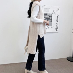 라일리 Rly 2L-UPP 1048 여자 언발 트임 롱니트조끼 13528364